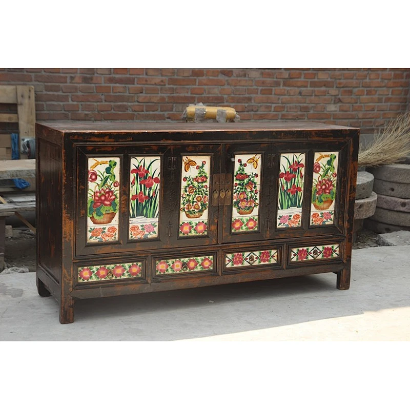 Chinese antique style furniture tibet cabinet