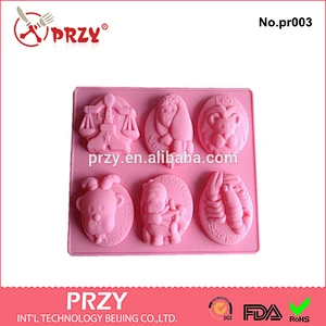6 even Leo silicone handmade soap mold silicone cake mold cake tool diy easy mold release high temperature