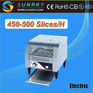 Commercial table top electric conveyor glass bread toaster machine