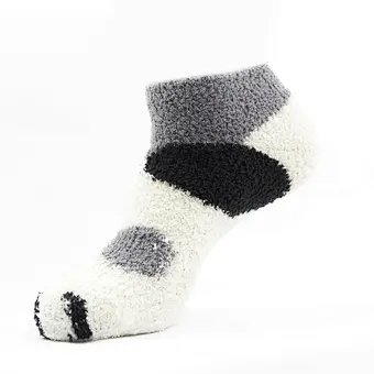 baby colorful double cuff pompoms thick cotton winter socks