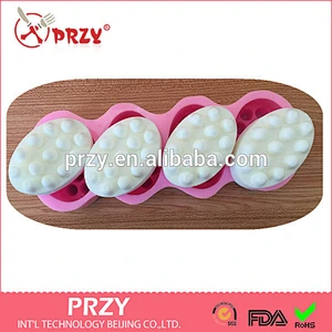S2480 Massage mold for soap 4 hole silicone soap mold high quality silicone mold