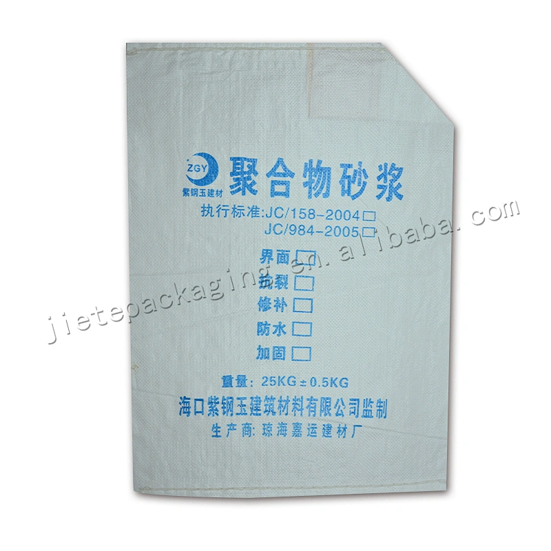 Cheap white plastic cement sack pp woven mortar packaging bag for tile adhesive