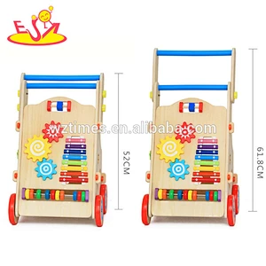 wholesale high quality wooden baby walker outdoor wooden baby walker W16E052