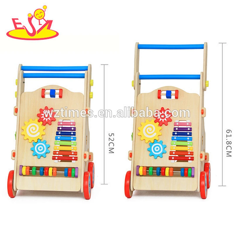 wholesale high quality wooden baby walker outdoor wooden baby walker W16E052