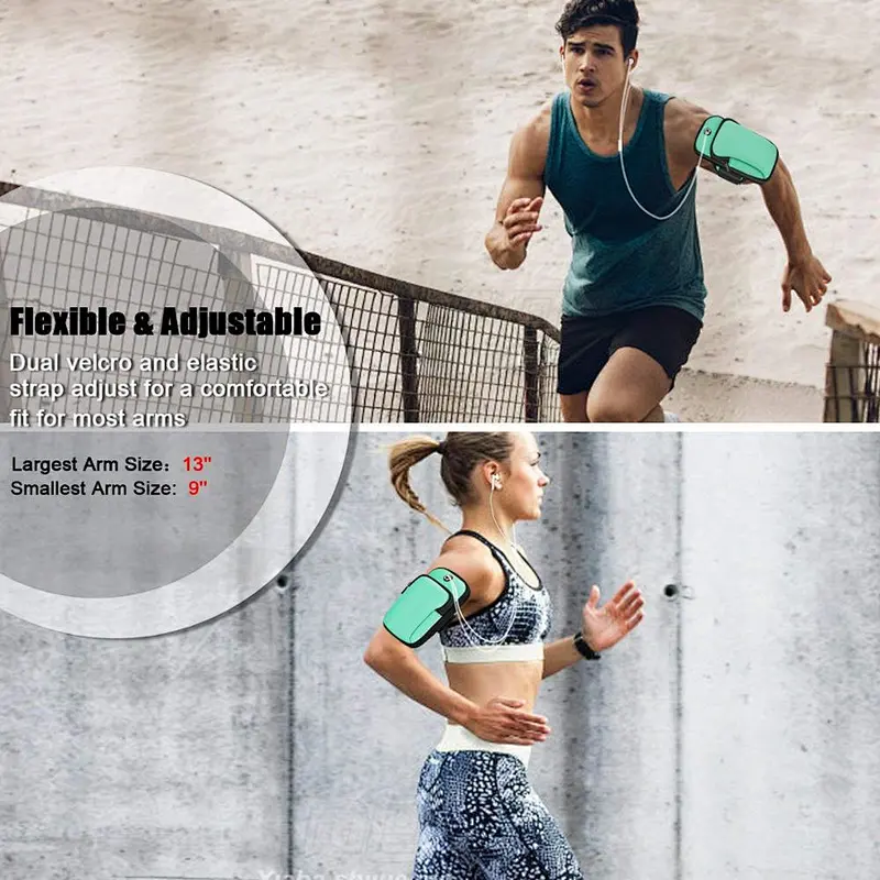 Sports Armband,Multifunctional Pockets Exercise Workout Running Waterproof Arm Bag
