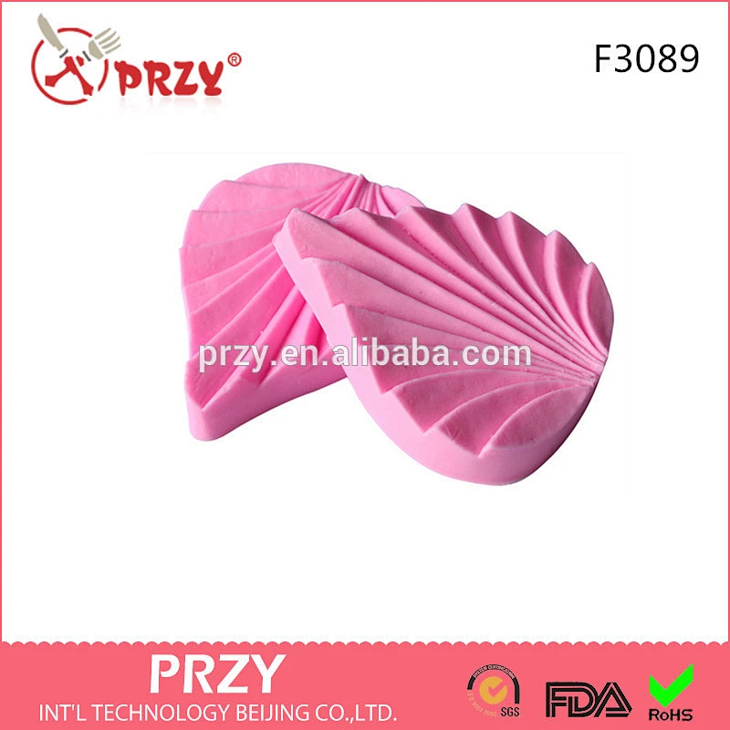 F3089 PRZY Leaf silicone cake mold-toxic green fondant cake baking mould