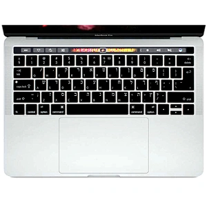 Arabic,English,Hebrew,russian german keyboard Products Waterproof Silicone Keyboard Protector for Mac Book Pro 13 15 touch bar