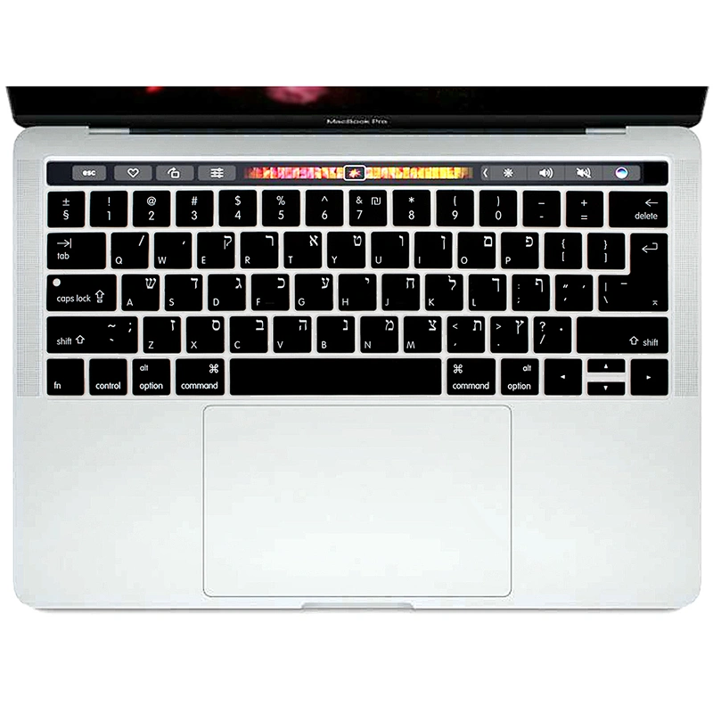 Arabic,English,Hebrew,russian german keyboard Products Waterproof Silicone Keyboard Protector for Mac Book Pro 13 15 touch bar