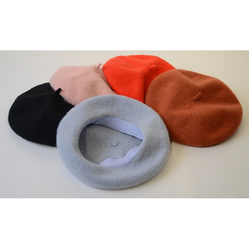 Custom Winter Women Hat Beret Girls Knitted Beanie Winter Hat Bonnet Wool Warm Winter Hat