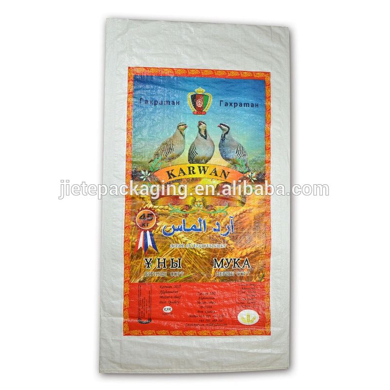 Customized recycled coated pp woven bag for myotonin, rice, flour, corn, sugar, salt