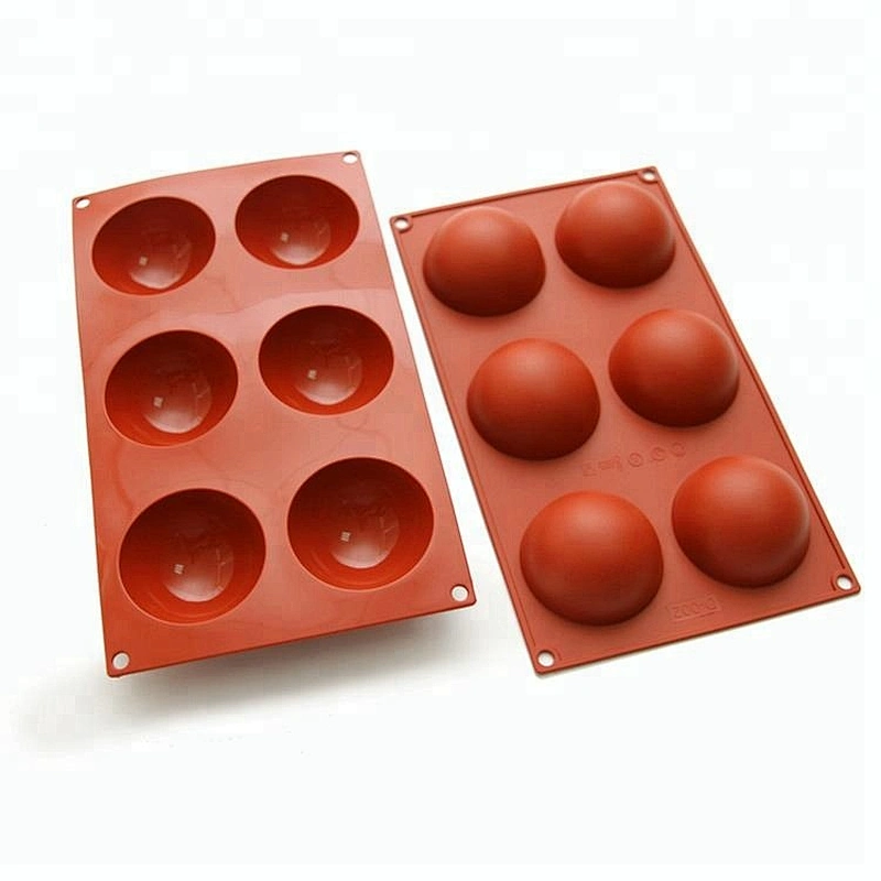 Semicircle 6cavities Cake baking mold Ice molds silicone Pudding Mould