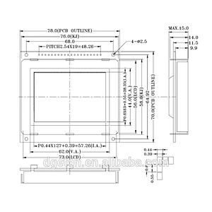 12864 graphic module STN Positive transparent lcd matrix display panel
