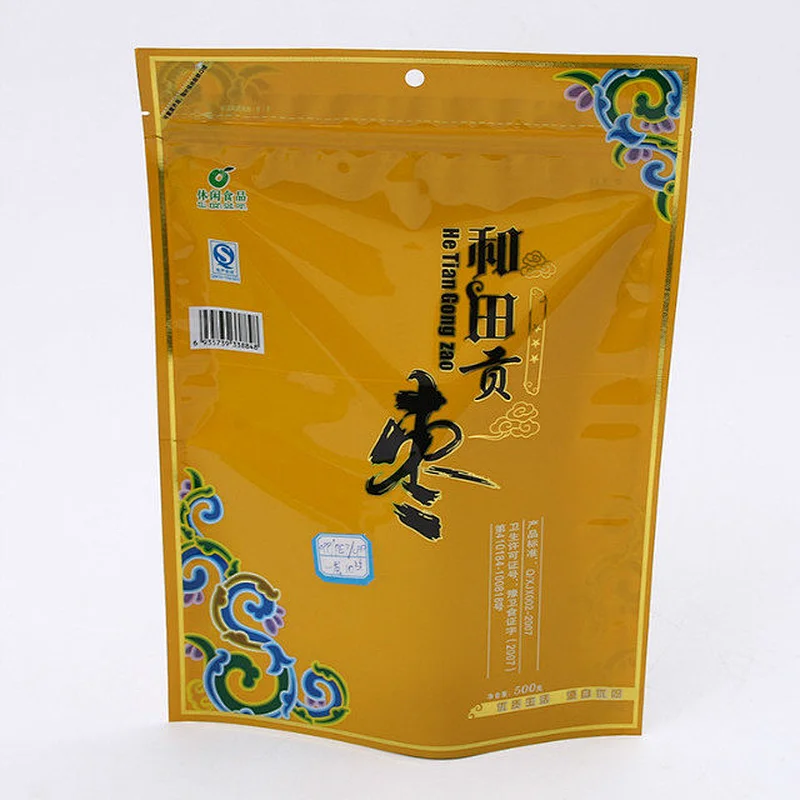 The custom color printing PE bag is used for jujube packaging