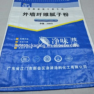Reach dampproof standard high quality durable plastic pp woven bags for coal putty powder, building glue, tile adhesive, cement