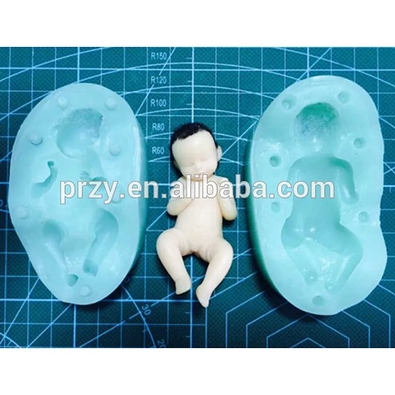 2015 newest gum paste 3d baby siliocne fondant mold