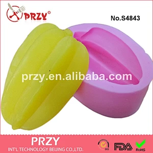 S4843 Creative 3D Carambola Shape Silicone Molds Cake Decorating Fruit Cake Baking Molds