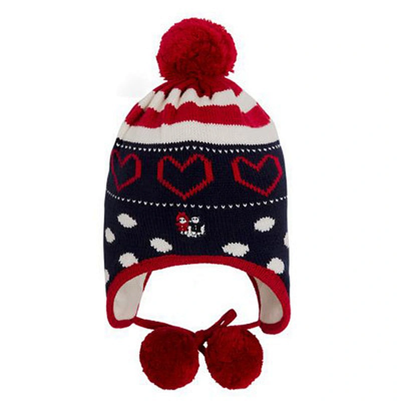 Wholesale New Design Kids Knitted Hat And Scarf Sets Pom Pom Winter Beanie Hat Scarf Set