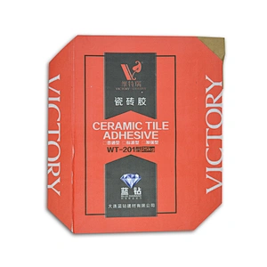 Kraft paper valve bags with block bottom for packing cement, tile adhesive, mortar