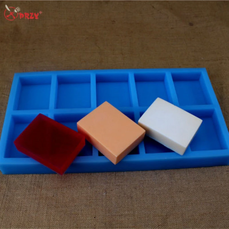 12 cavities soap mold rectangle soaps tray molds DIY handmade food grade Soap silicone mould