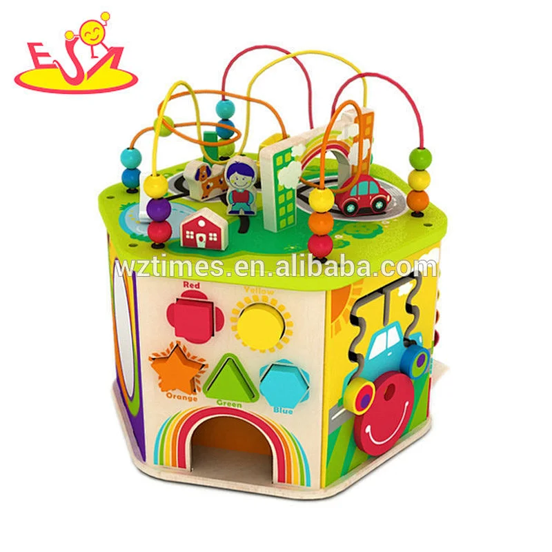 الجملة الأعلى الأزياء حبات خشبية سلسلة لعبة للأطفال W11B162
