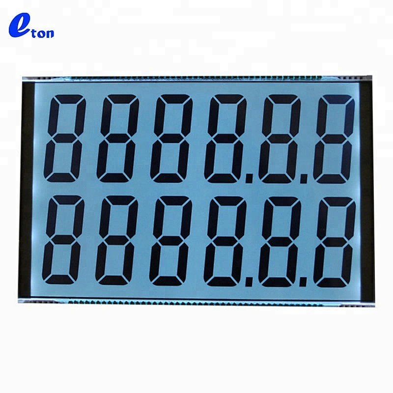 12 Digits 7 Segment 90pin TN screen LCD Display