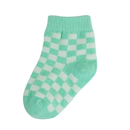 High Quality Checks Pattern Cotton Kids Socks