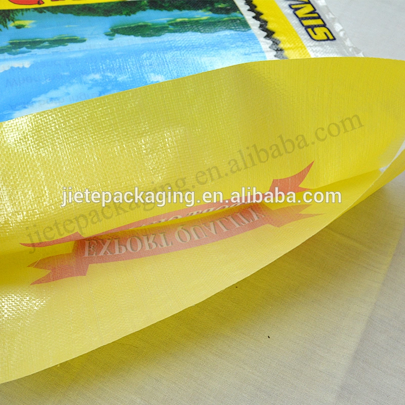 Agriculture use printing bopp laminated plastic pp woven rice bag 50kg