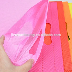 colorful pictures printing PP non-woven die cut shopping bag