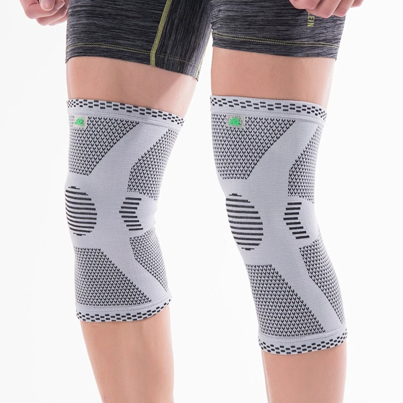 Factory direct supply Bamboo fiber Sport Knee Support Weight Lifting Knee Sleeve Brace