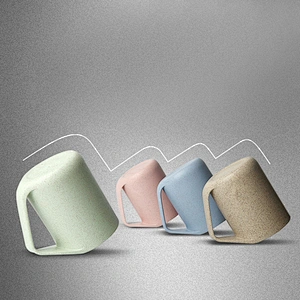 Daily Necessity Reusable Gargle Cup Eco-Friendly Wheat Stalk Cup for Washing Teeth Creative Sloping Mouth Upside Down Design Cup