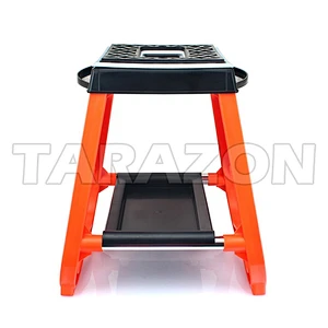 Race stand repairing stand with a tray for motocross
