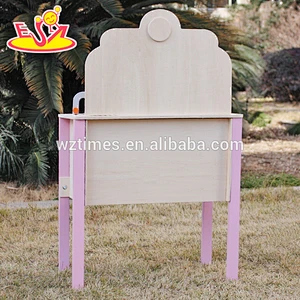 2018 Nuevo diseño precioso conjunto de cocina rosa de madera de moda niñas de moda conjunto de cocina de madera rosa mejor conjunto de cocina de madera rosa para niños W10C150