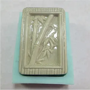 QT0034 Forest style Bamboo pattern silicone soap mold silicone handmade Candle moulds