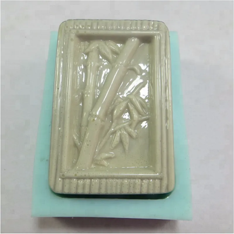 QT0034 Forest style Bamboo pattern silicone soap mold silicone handmade Candle moulds