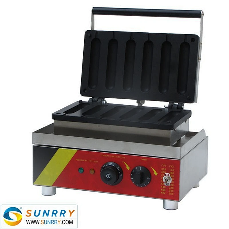 High quality French slippers waffle hot dog rolling machine