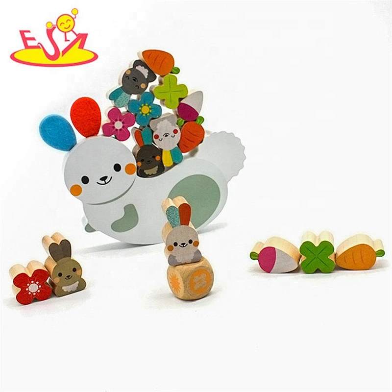 2019 New arrival baby wooden balancing stacking toys for education W11F078