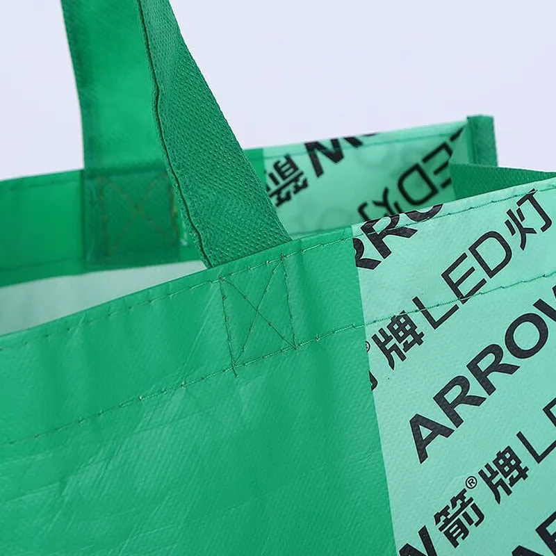 Green portable shopping bag non-woven wholesale