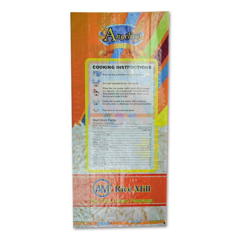 Custom Design Printed Different Size 5kg 10kg 25kg Rice Packing bags