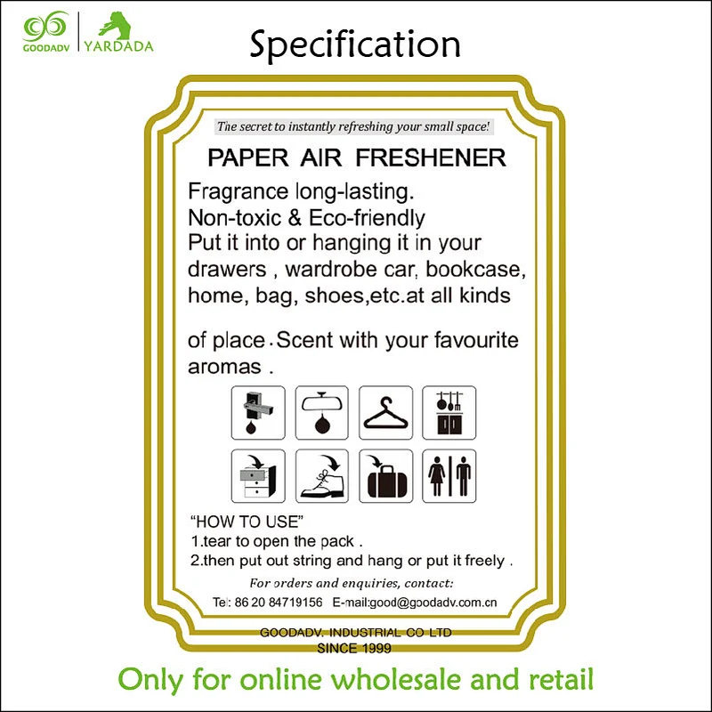 8 kinds of fragrance paper air fresheners, car rearview mirror hung fragrant paper, football cup cheap and high quality products