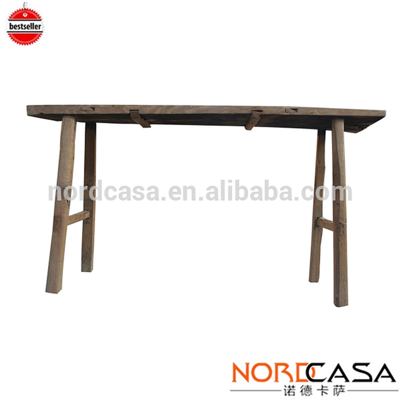 Chinese antique reproduction reclaimed wood furniture wholesale restaurant banquet wooden dining table