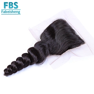 2018 FBS high quality natural black color Brazilian 4*4 lace closure