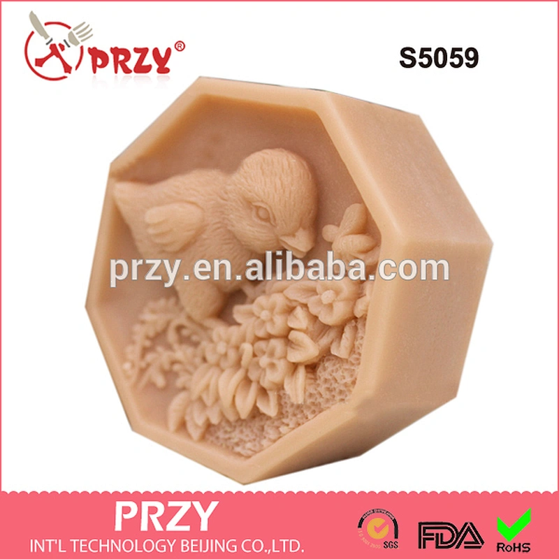 S5059 chicken shape soap mold 2d silicone soap molds handmade soap mold