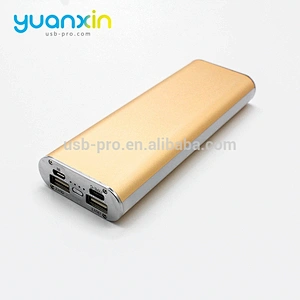 8000mAh Color Silver Red Blue Green Material Metal With LED lights Power Bank