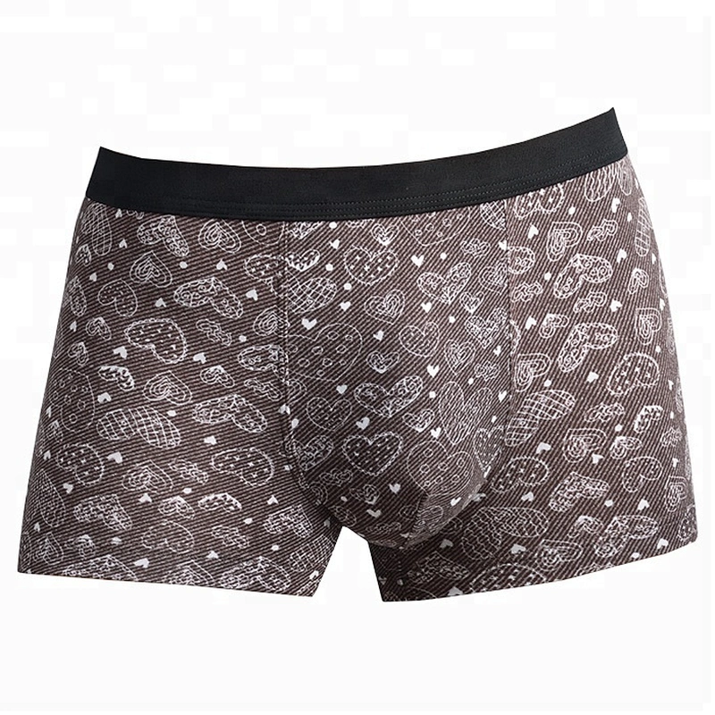 new arrival high quality cotton wolf printed men seamless boxers men