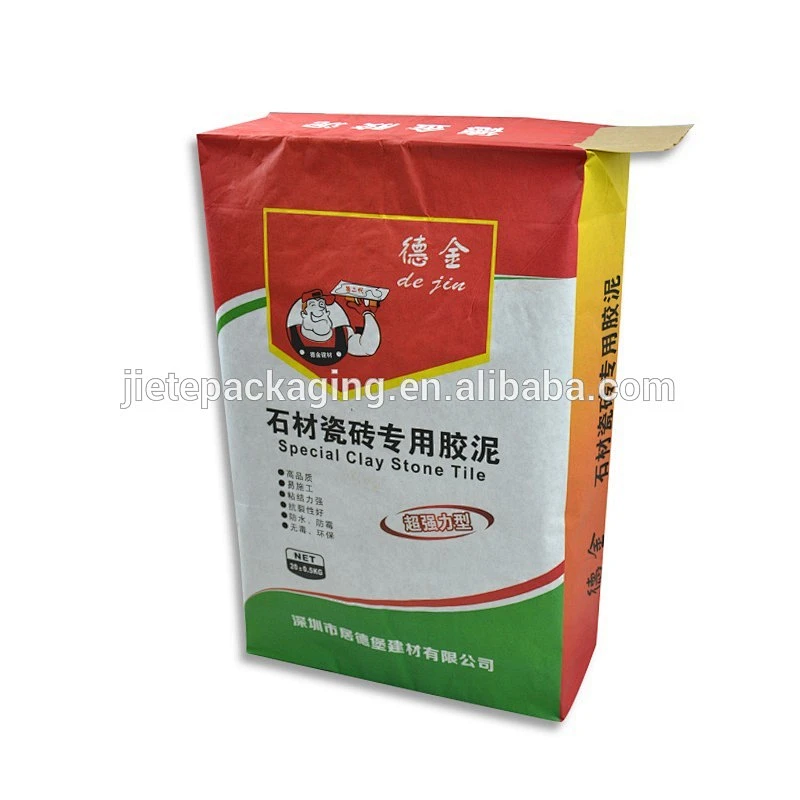 kraft paper cement, putty powder, tile adhesive packaging bags 25kg 20kg China factory price