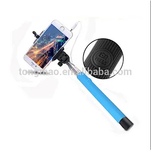 Universal For Mobile Phone Telescopic S/S cable Selfie Stick