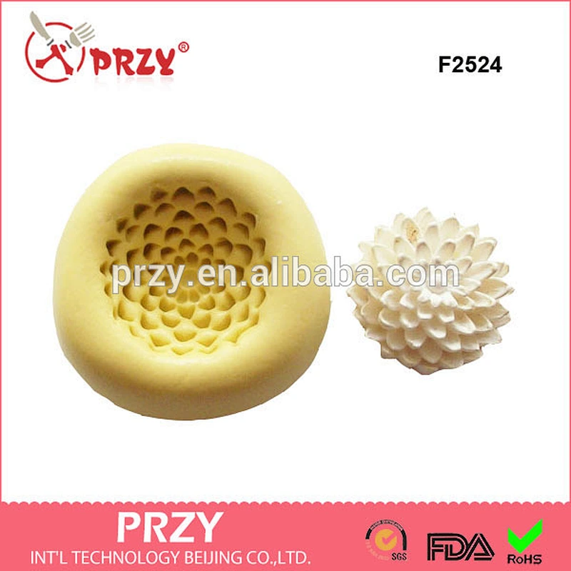 F2524 Silicone Fondant Mold, flower silicone mold, fondant decorative mold