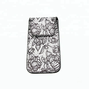 Pattern Checked PU Leather Sunglasses Pouch