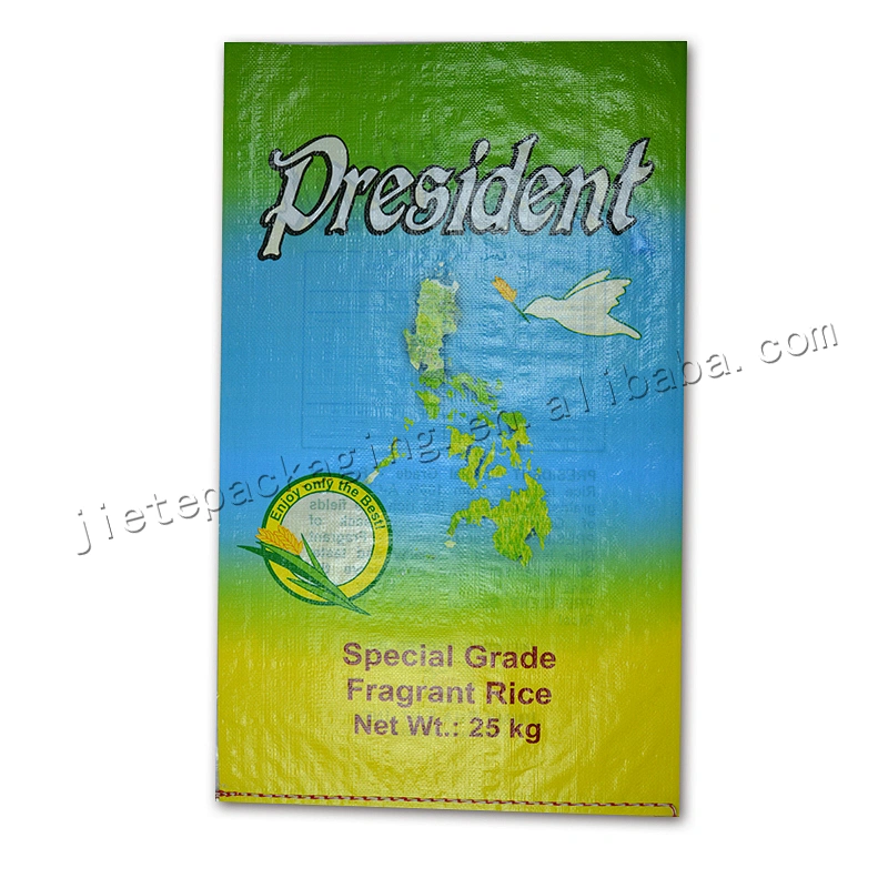 Made in china printed plastic rice packaging bag for packing paddy flour corn sugar
