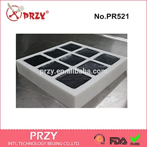 PR521 Handmade soap square 9 hole silicone mold moulds silicone moulds can be customerized
